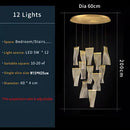 GobekUsa LED Art Acrylic Pendant Light for Modern Luxury Staircase Chandelier