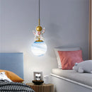 GobekUsa Astronaut Chandelier: Personalized Children's Room Decor Lighting for Warm Atmosphere