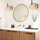 GobekUsa Gold Crystal Wall Lamp: Luxury LED Indoor Light for Living Room, Bedroom, and Bathroom