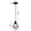 GobekUsa Industrial Loft Pendant LED Ceiling Light for Home Living Room Kitchen Decor