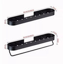 GobekUsa Alumium Bathroom Shelf with Towel Bar and Corner Storage Shelf