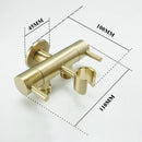 GobekUsa Brass Bidet Shower Head with Double Outlet Angle Valve