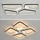 GobekUsa Black LED Chandelier Ceiling Light Remote Control Fixture for Living Room, Bedroom & Kitchen
