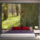 GobekUsa Forest View Tapestry: Psychedelic Mandala Wall Decor & Beach Towel