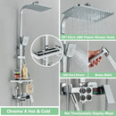 GobekUsa Gold Thermostatic Shower Faucet Set: Smart Digital Mixer, Wall Mounted Rainfall System