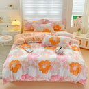 GobekUsa Cozy Cotton Bedding Set for Double Bed, Autumn Winter Duvet Cover Kit