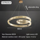 GobekUsa Crystal Chandelier LED Light Fixture - Modern Luxury Hanging Lamp