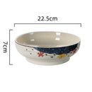 GobekUsa 9" Retro Ceramic Ramen Noodle Bowl - Japanese Style Soup Bowl for Pickled Cabbage Fish