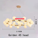 GobekUsa Glass Ball Chandelier for Living Room - Modern Nordic Kitchen Island Ceiling Light