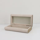 GobekUsa Beige Leather Metal-edged Jewelry Box & Storage Container
