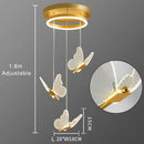 GobekUsa Butterfly Acrylic LED Chandelier for Bedroom & Home Decor