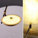 GobekUsa Lederam Manta Pendant: Industrial Black & Gold Ceiling Light with Lotus Leaf Design