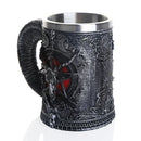 GobekUsa Baphomet Resin Stainless Steel Beer Glass Tankard Pub Bar Decor