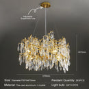 GobekUsa Golden Crystal Chandelier - Modern Luxury Long Light for Kitchen, Dining, Living, Bedroom