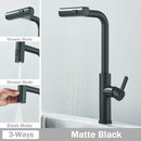 GobekUsa 3 Functions Kitchen Faucet - Flexible Pull Out Mixer Tap with 360° Sprayer