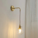 GobekUsa Gray Glass LED Wall Sconce Lamp for Home Decor, Bedroom, Living Room - Nordic Design