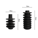 GobekUsa Geometric Circle Spiral Black Resin Vase - Home Decor Flower Pot