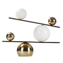 GobekUsa Geometric Golden Ball Metal Seesaw Ramp Figurines for Home Decor