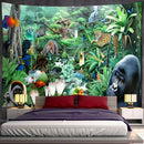 GobekUsa Jungle Animal Tapestry Wall Hanging: Bohemian Style Home Decor & Children's Room Art