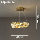 GobekUsa Crystal Stainless Steel Ceiling Pendant Light for Luxurious Living