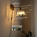 GobekUsa LED Wall Lamps: Nordic Modern Design with Pull Chain Switch for Bedroom, Restaurant, Bathroom