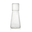 GobekUsa Clear Glass Bedside Water Carafe Set with Drinking Cup