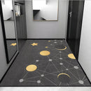 GobekUsa Grey Crystal Velvet Entrance Rug - Luxe Absorbent, Anti-Slip, Easy-Clean Living Room Carpet