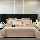 GobekUsa Jacquard Embroidery Egyptian Cotton Satin Bedding Set with Elastic Sheet