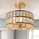GobekUsa Crystal Chandelier LED Pendant Light for Modern Home Decor