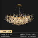 GobekUsa Gold Crystal Chandeliers for Dining Room Branch Hanging Lamp Large Lighting