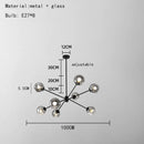 GobekUsa Glass Chandelier with Metal Frame for Parlor, Dining Room, and Bedroom Lighting