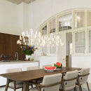 GobekUsa Luxe Iron Wire Round LED Chandelier for Living & Dining Room