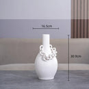 GobekUsa Geometric Chain Porcelain Vase - Stylish Room Decor & Flower Vase