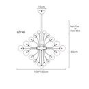 GobekUsa Glass Bubble Ceiling Chandelier LED Living Room Bedroom Decor Minimalist Hanging Lamp