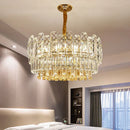 GobekUsa Gold Lustre Chandelier LED Crystal Light Fixture - Postmodern Luxury Hanging Lamp