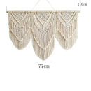 GobekUsa Boho Macrame Tassel Wall Hanging Tapestry with Wooden Stick