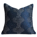 GobekUsa Blue Geometry Jacquard Pillow Cover 45x45cm Sofa Decoration