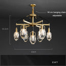 GobekUsa Crystal Chandelier Ceiling Light Modern Design for Living Room Dining Area