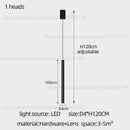 GobekUsa Cylindrical LED Staircase Chandelier Suspension Light - Modern Villa Water Pipe Fixture