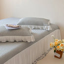 GobekUsa Cool Feeling 3-Piece Bedding Set - Solid Color Bedskirt, Bedspreads, Sheets & Pillowcases