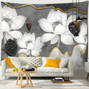GobekUsa Ink Lotus Koi Tapestry: Boho Aesthetic Psychedelic Room Art Hippie Decor