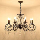 GobekUsa Crystal Candle Chandelier for Bedroom and Living Room Lighting