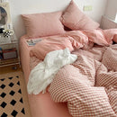 GobekUsa Japanese Style Cotton Printed 4Pcs Bedding Set with Double-Sided Design