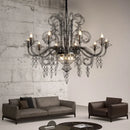 GobekUsa Baroque Black Candle Chandelier Pendant Lamp for Bedroom, Living Room & Restaurant