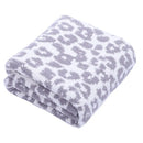 GobekUsa Leopard Print Knitted Fleece Blanket: Super Soft & Lightweight for Sofa Nap
