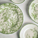GobekUsa Green Flower Print Dinner Plate