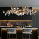 GobekUsa Gold Crystal Chandelier: Modern LED Luxury Lighting for Living Room Villa