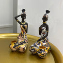 GobekUsa Black Woman Candlestick: African Exotic Statue for Interior Decor & Desktop Accessories