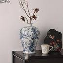 GobekUsa Blue White Porcelain Vase Plant Pots Room Decor Flowers Arrangement