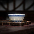GobekUsa Chinese Orchid Dragon Bowl - Traditional Blue and White Porcelain Dessert Rice Bowl
